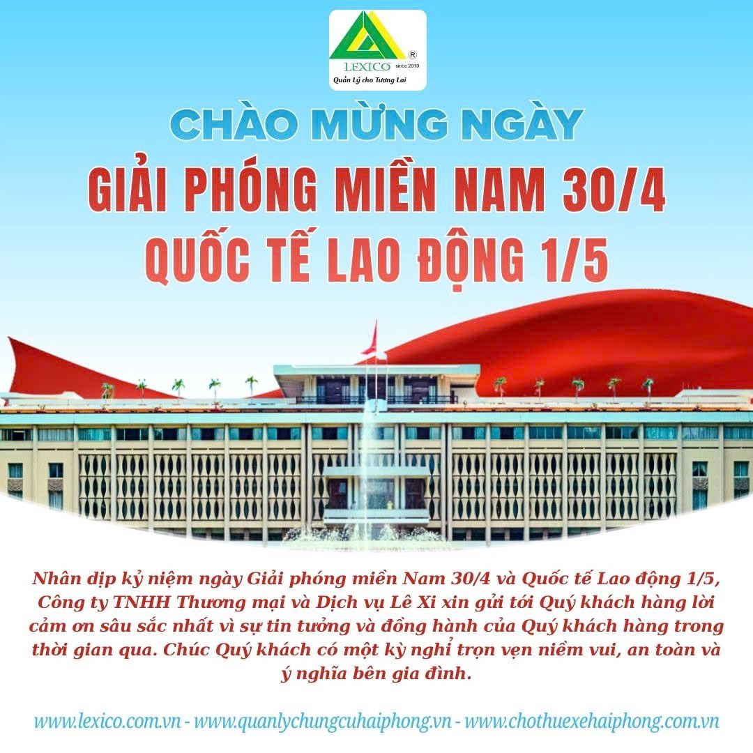 남부 해방 및 국가 통일 51주년(4월 30일) & 국제 노동절(5월 1일) 기념 🎉